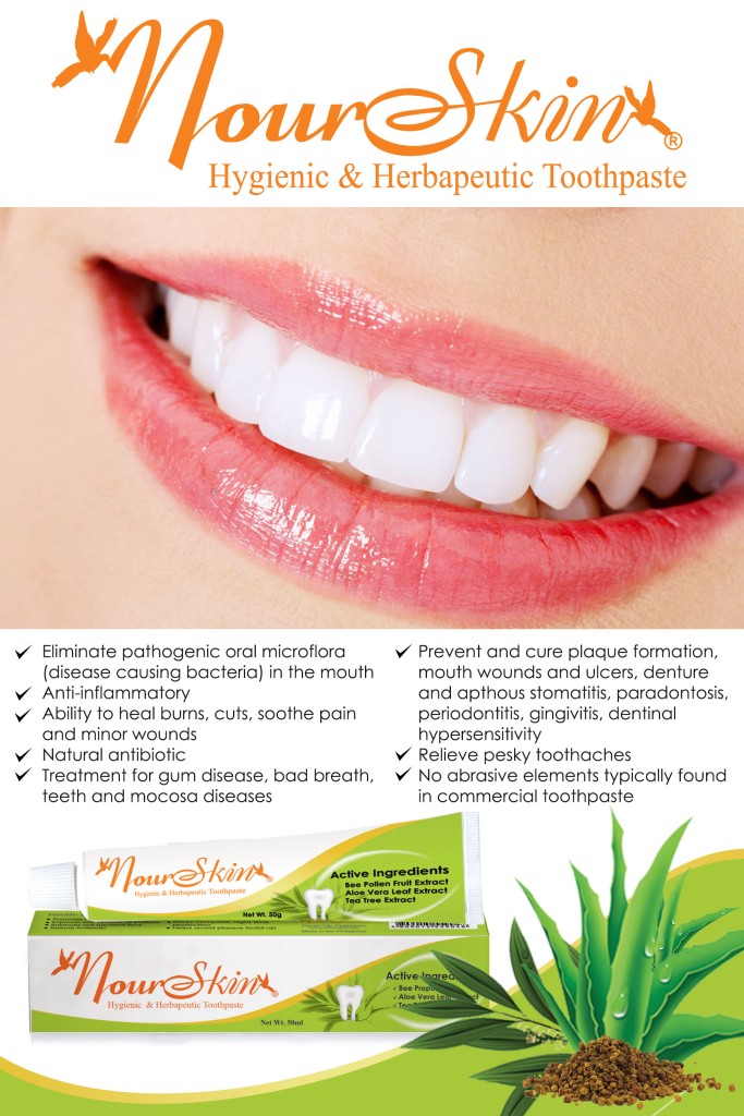 Nourskin Toothpaste, hygienic and herbapeutic toothpaste